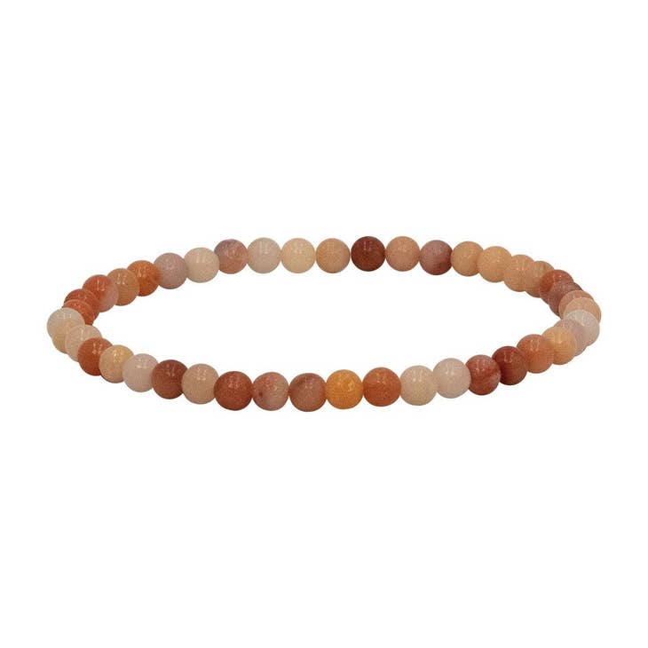 Mini Gemstone Bracelet featuring a classic 4mm beaded design with small gemstones in neutral tones.