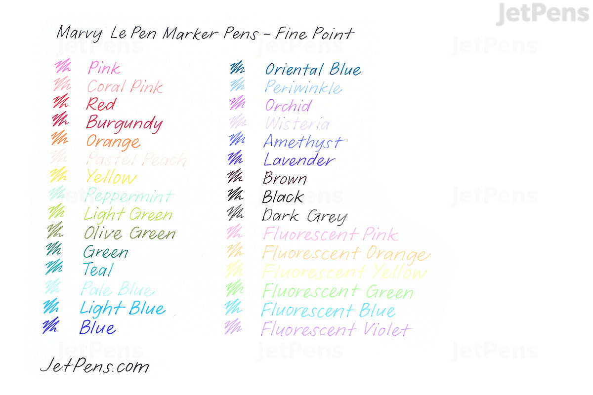 Le Pen Fine Line Markers in black with a sleek cylindrical barrel.