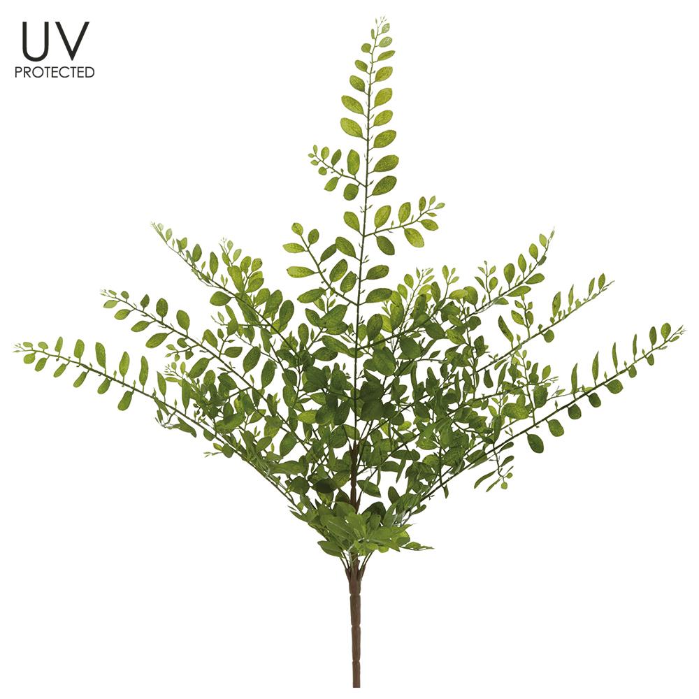 21" UV Protected Black Locust Leaf Bush Green