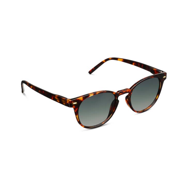 Boho II Bifocal Sun tortoise shell frames with green gradient lenses.