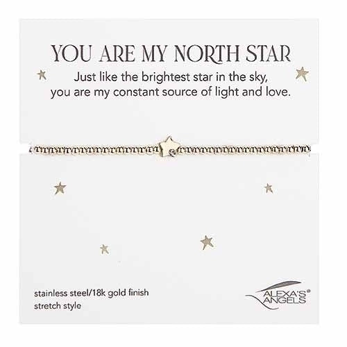 7”L Gold Star Bracelet Stretch