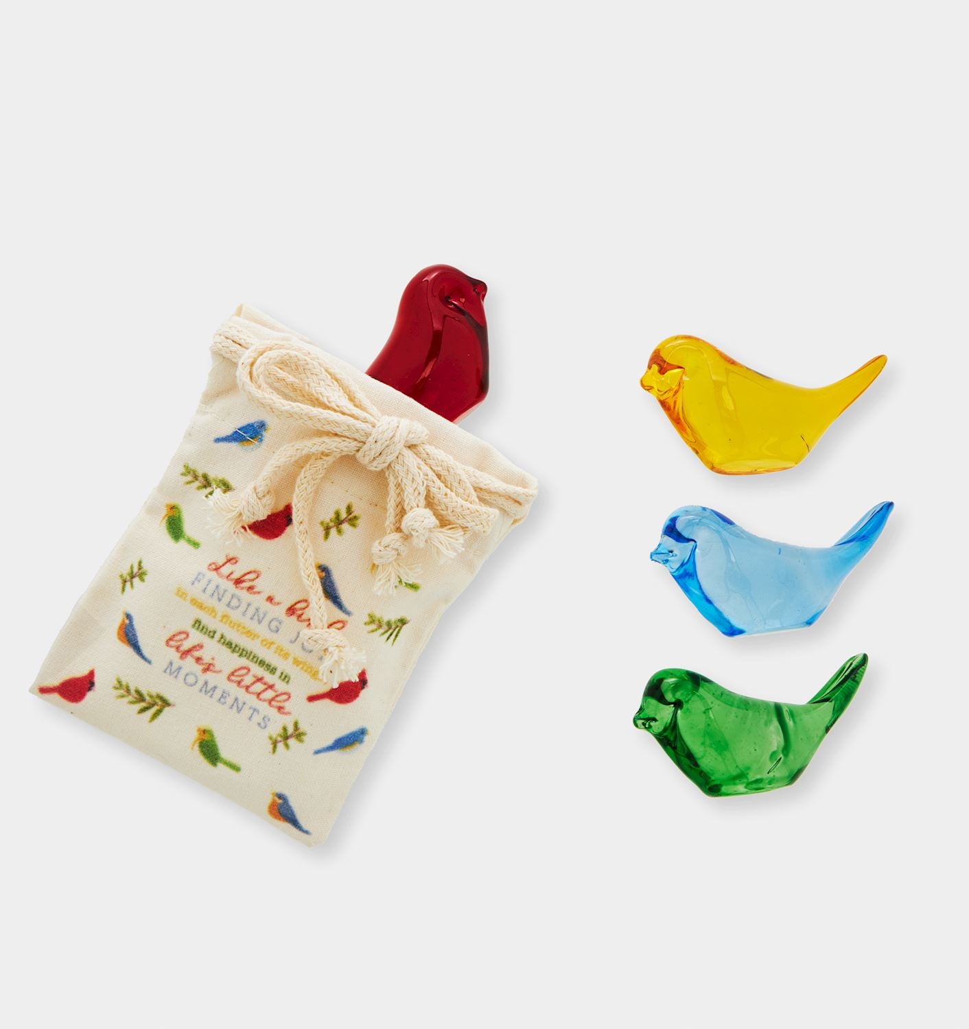 Glass Bird Token pendant featuring a translucent bird silhouette with polyester and acrylic materials.