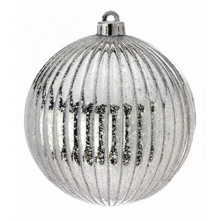 6-inch vacuum plate mercury ridge ornament with a dark metallic finish.