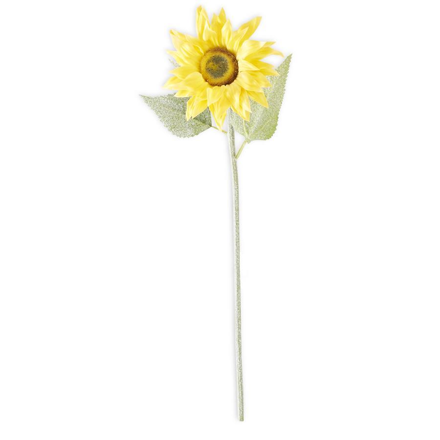 Real touch yellow sunflower in polyurethane measuring 19 inches tall.