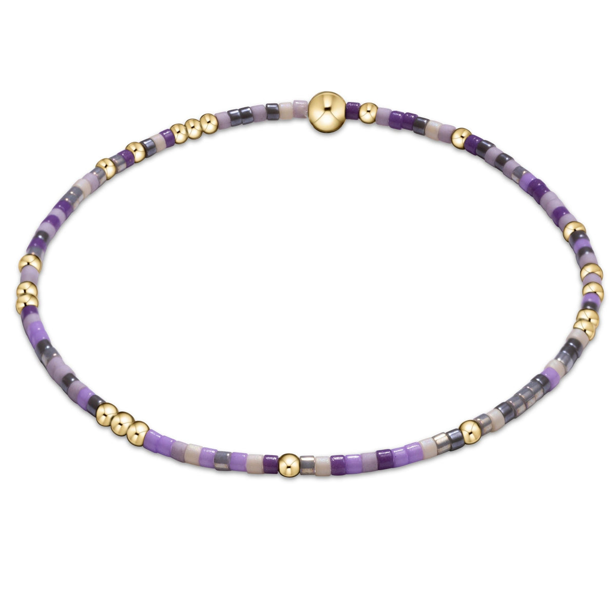 Hand-beaded Hope Unwritten bracelet with mixed seed beads in various colors on high-performance elastic.