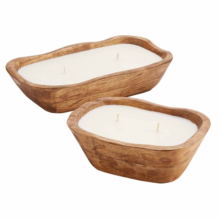 WOOD BOWL CANDLE