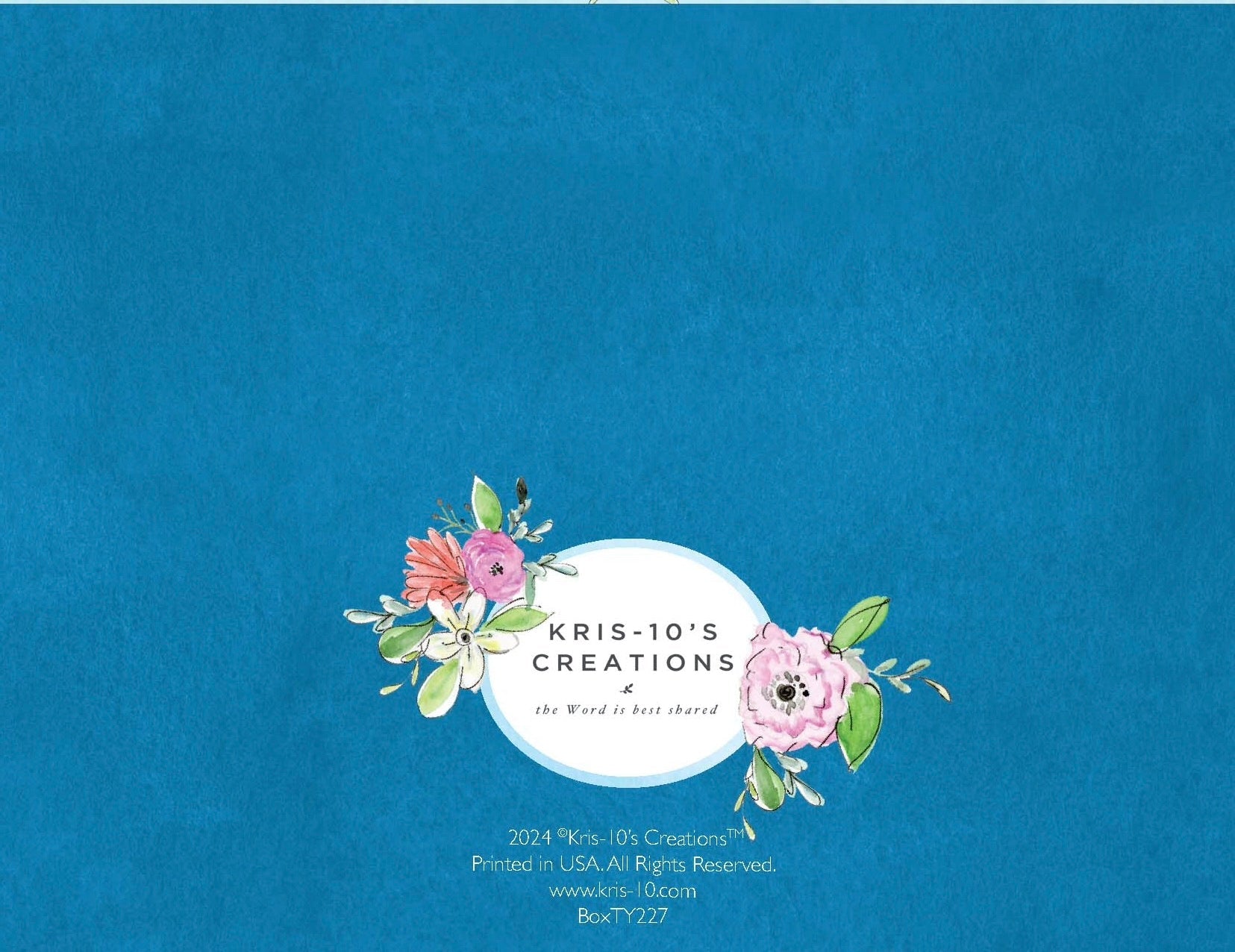 Floral Cross boxed set featuring a clear box containing A2 cards with scripture on the top flap.