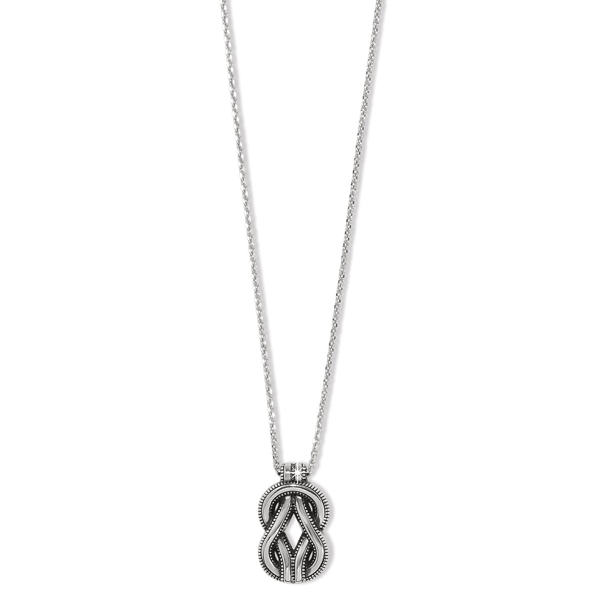 Adjustable two-tone silver and gold necklace with lobster claw closure