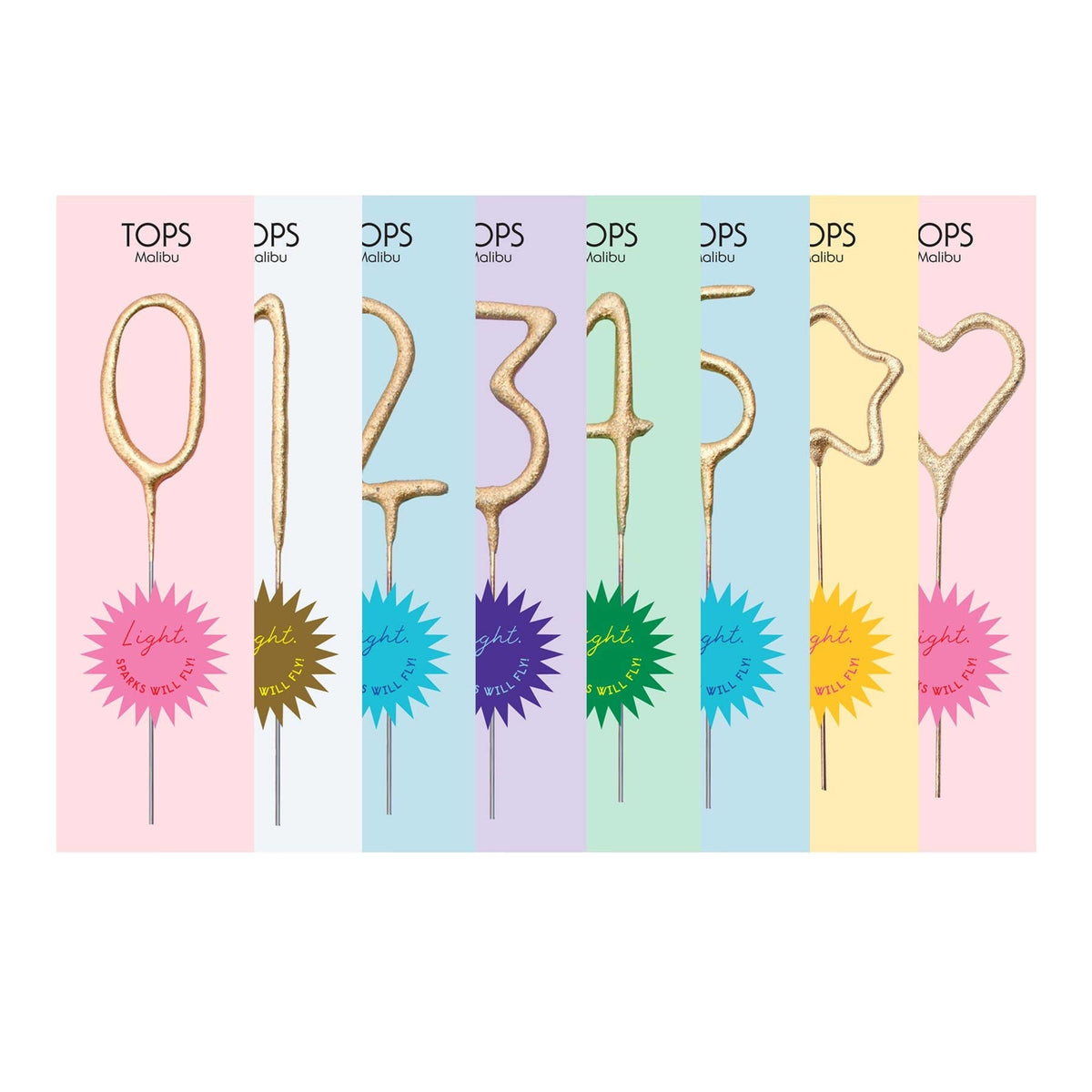 Mini gold sparkler cake topper with glittery finish