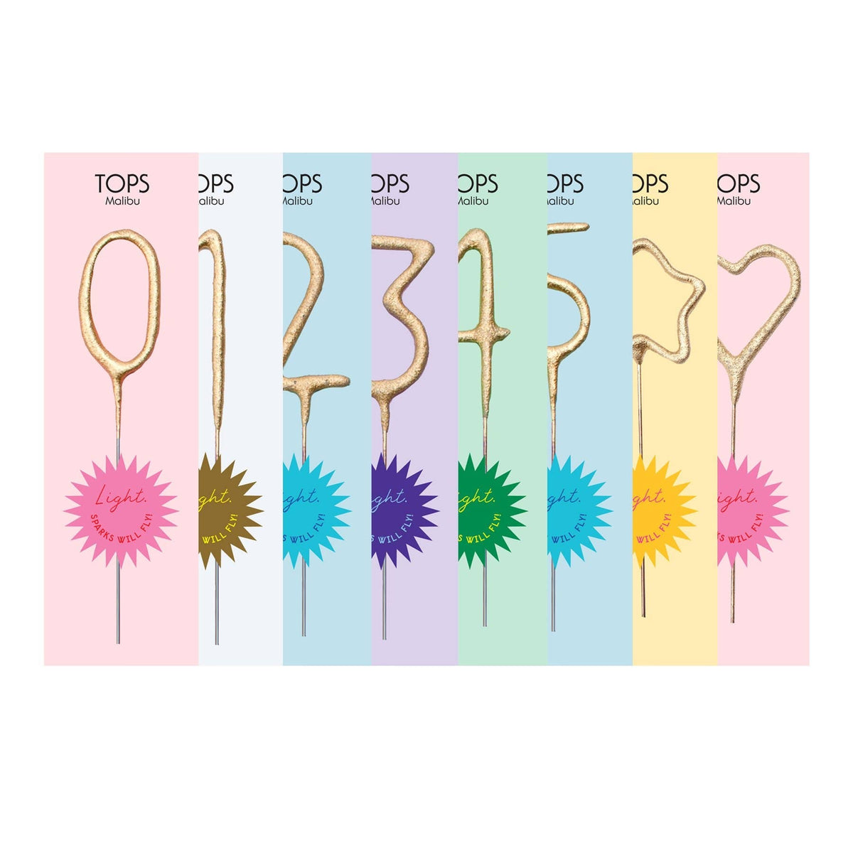 Mini gold sparkler cake topper with glittery finish