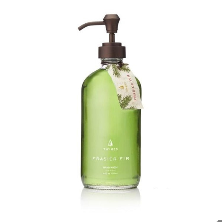 Large bottle of Frasier Fir hand wash with a pump dispenser