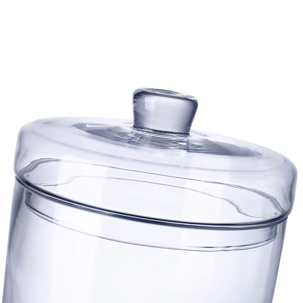 D8-inch ceramic jar with lid in neutral tone