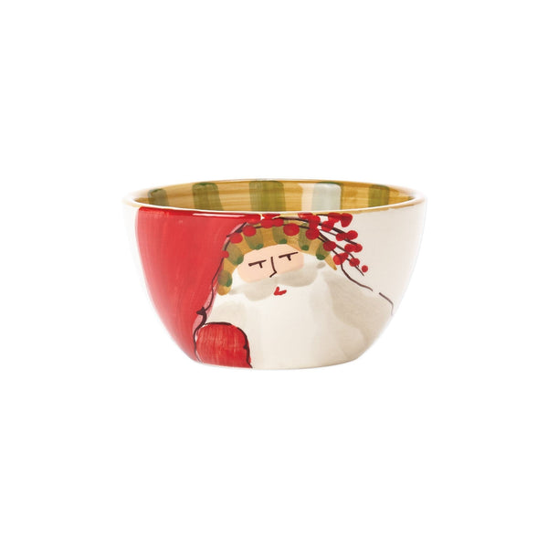 White Terra Bianca earthenware cereal bowl with Old St. Nick branding.