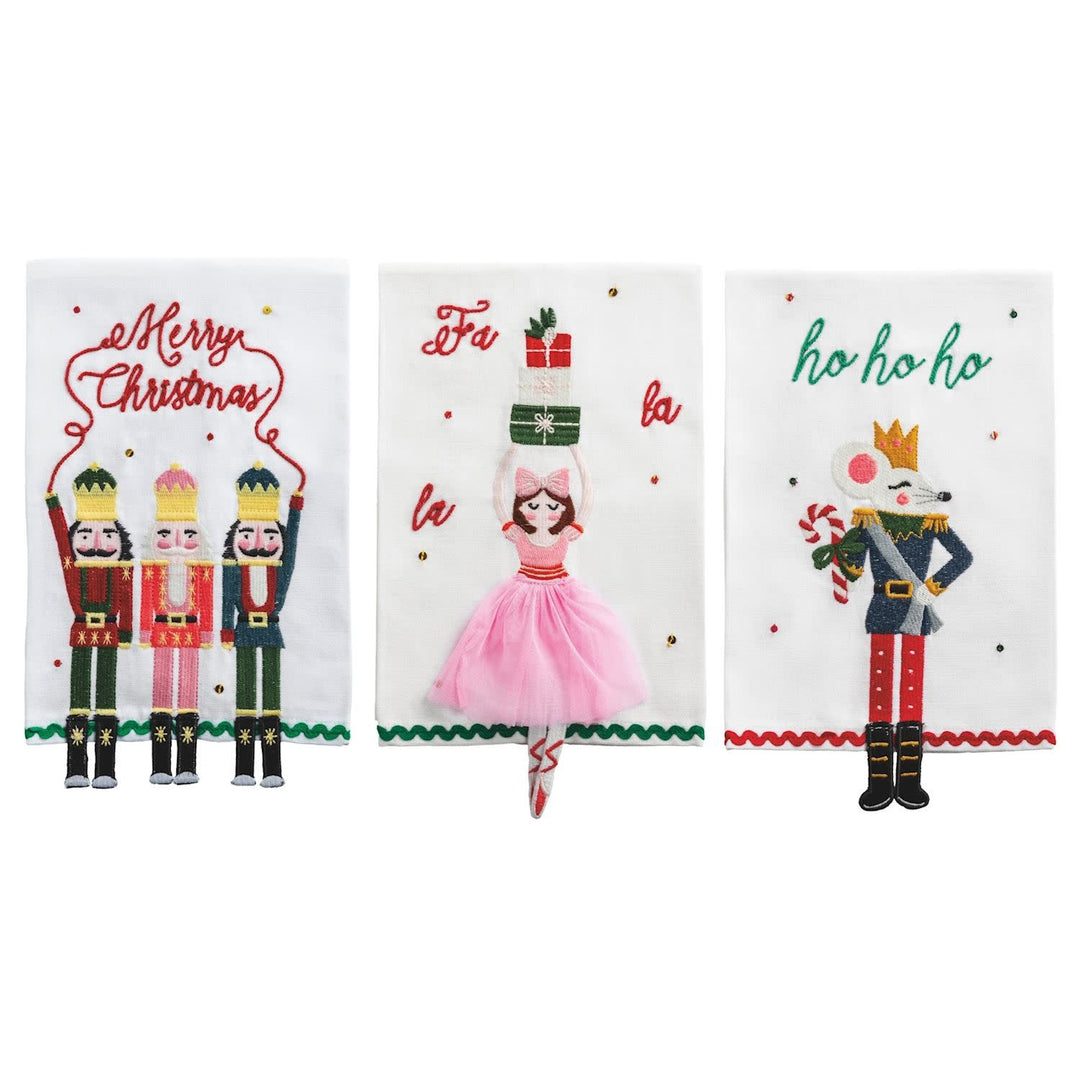 Dangle Embroidery Christmas Towel