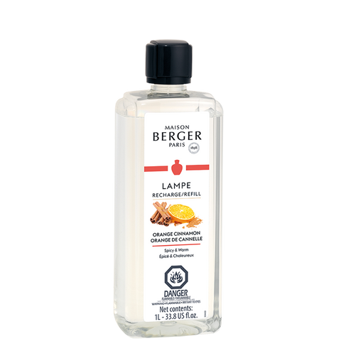 Lampe Berger recharge refill bottle with white cap containing clear liquid fragrance