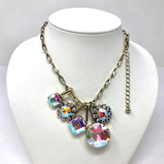 Iridescent 5 Charm Necklace