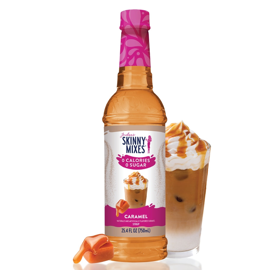 Bottle of sugar-free vanilla almond flavored drink with a clear label.