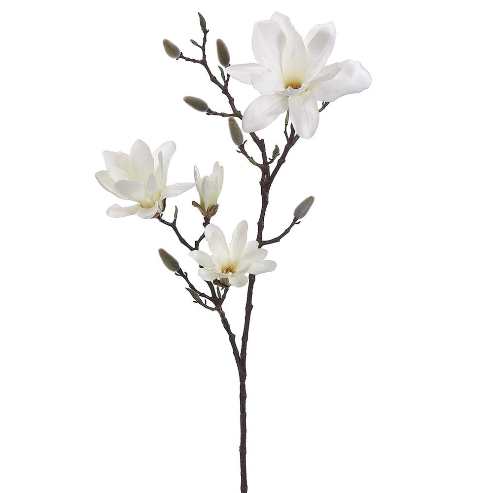 41-inch cream-colored Magnolia spray wreath with wire frame.