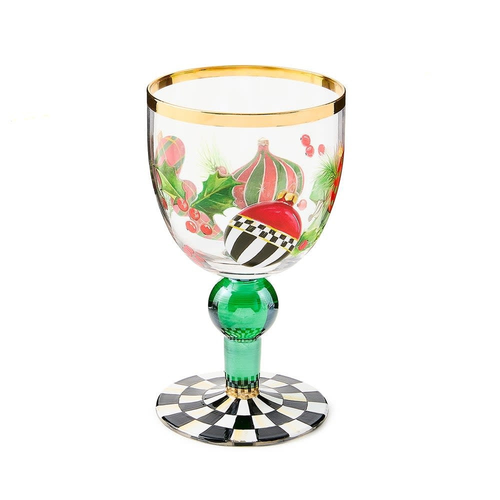 Deck the Halls Wine Glass