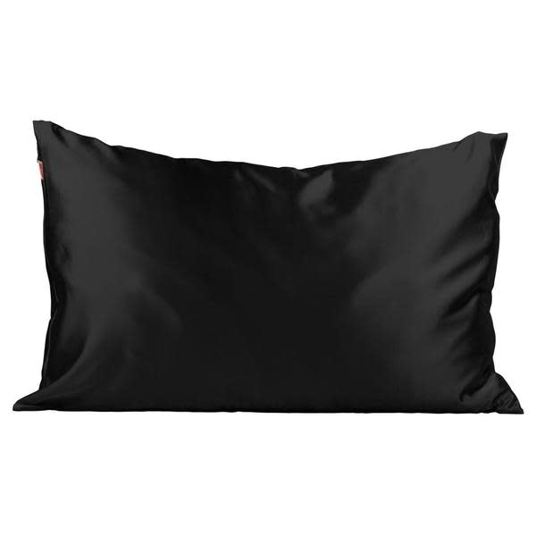 Satin pillowcase in a soft neutral tone with smooth texture.