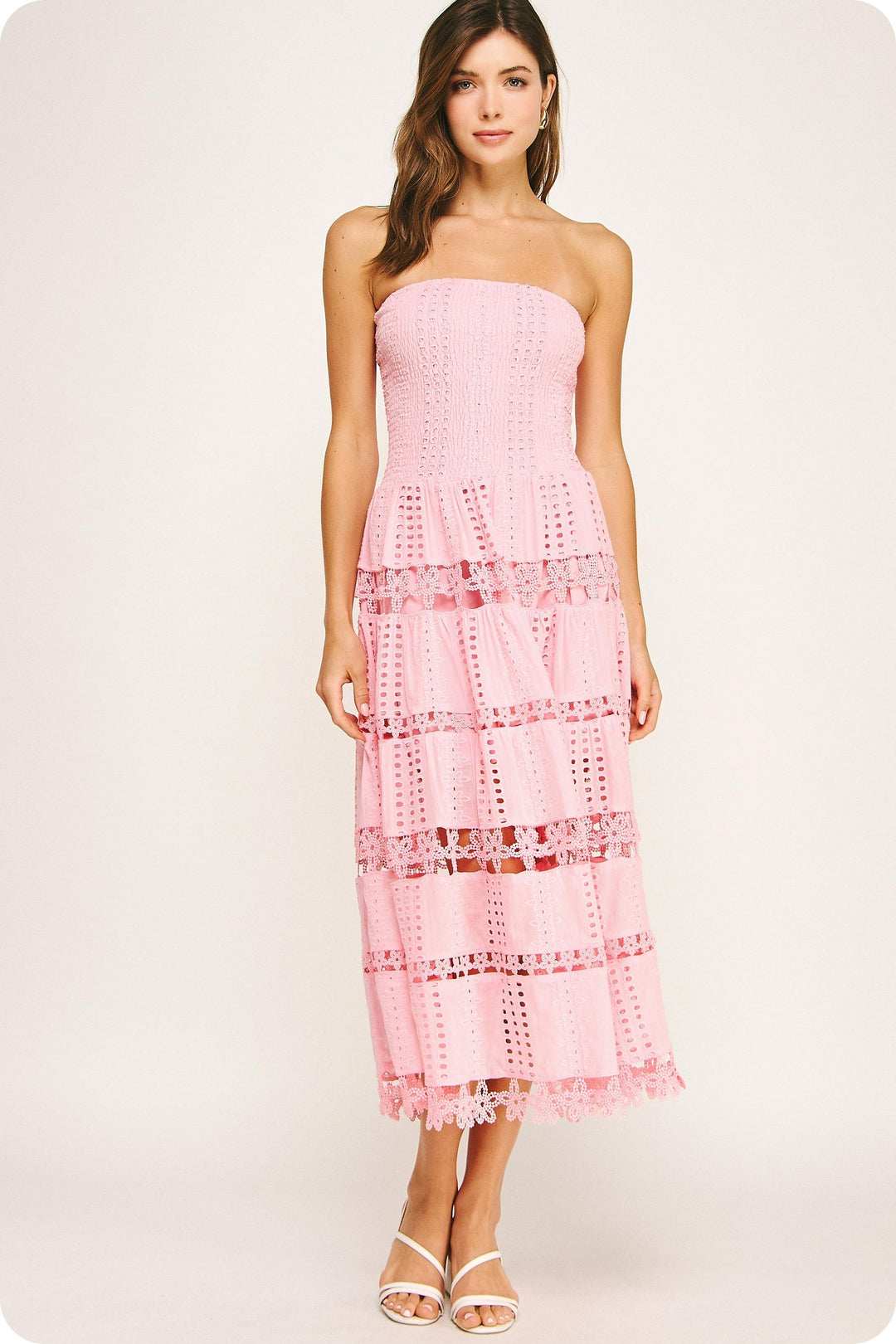 Alice Eyelet Lace Tube Dress