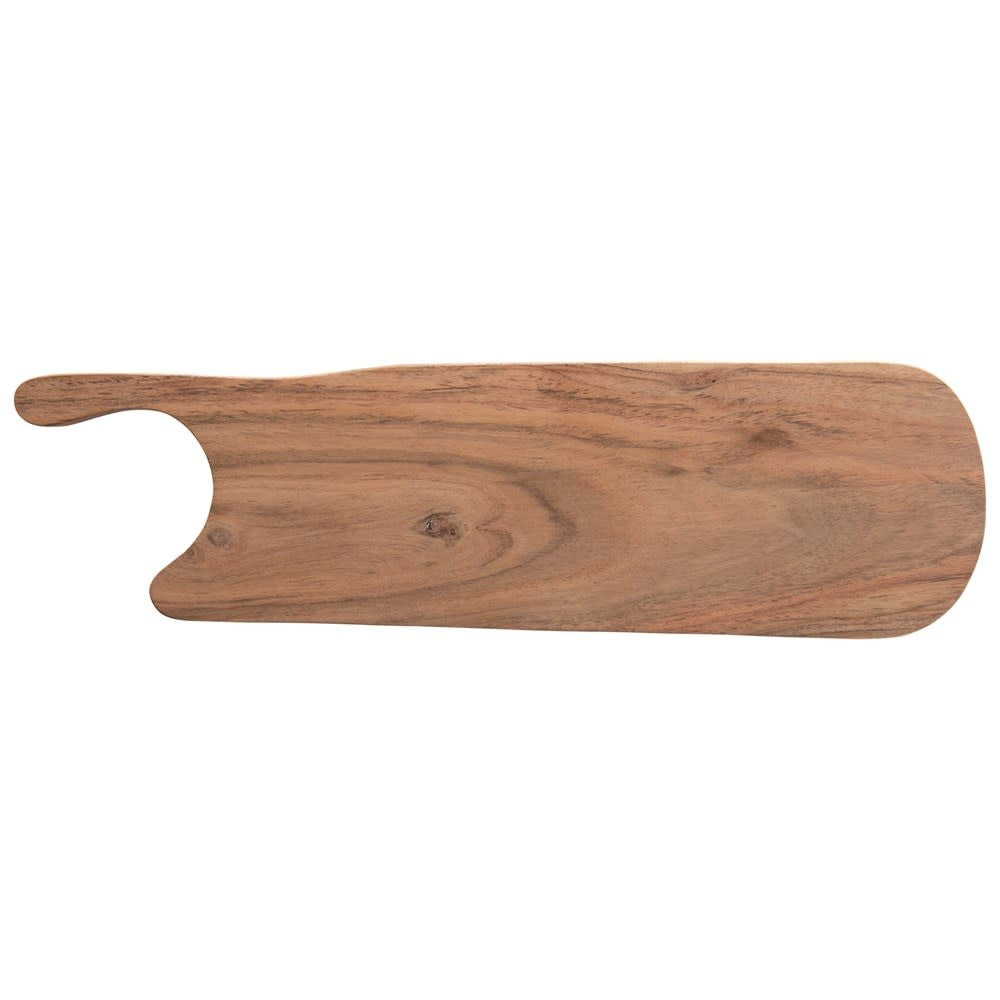 Rectangular acacia wood cutting board with natural grain patterns.