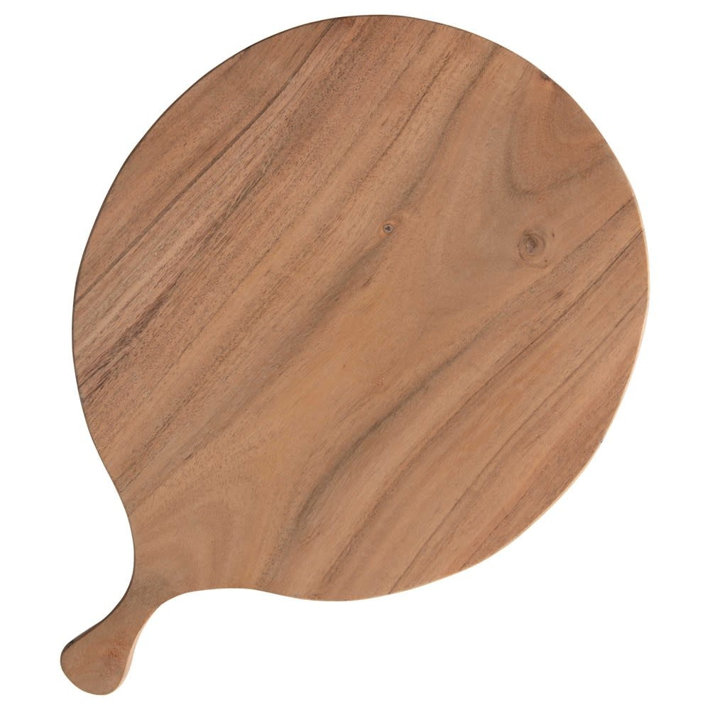 Rectangular acacia wood cutting board with a natural grain pattern