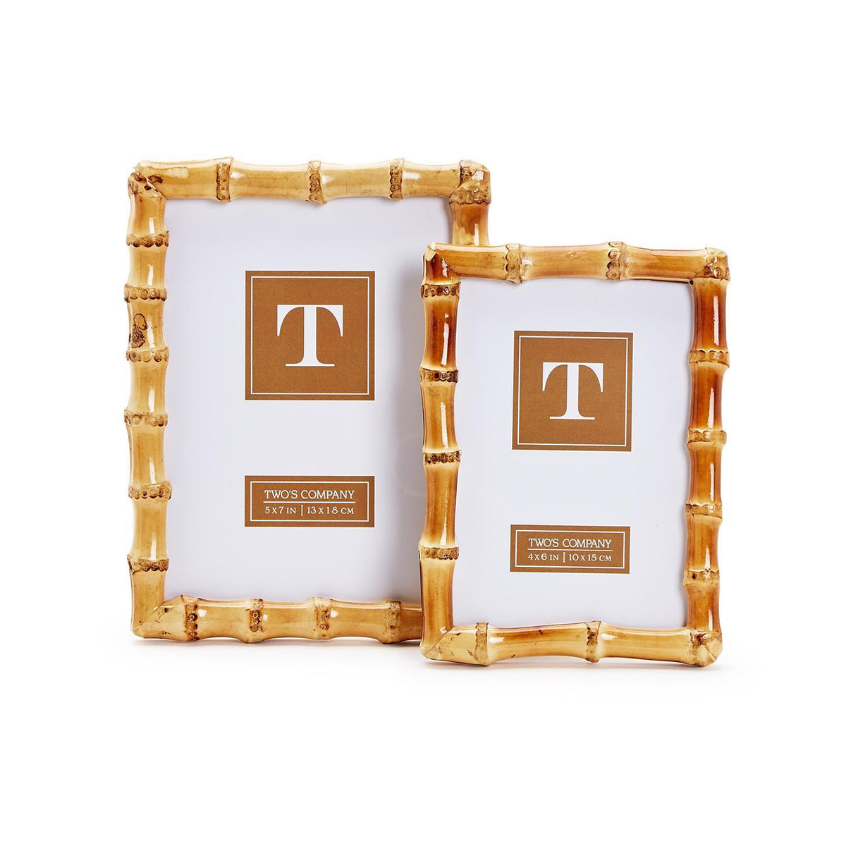 Blonde bamboo photo frame with a natural wood grain finish.
