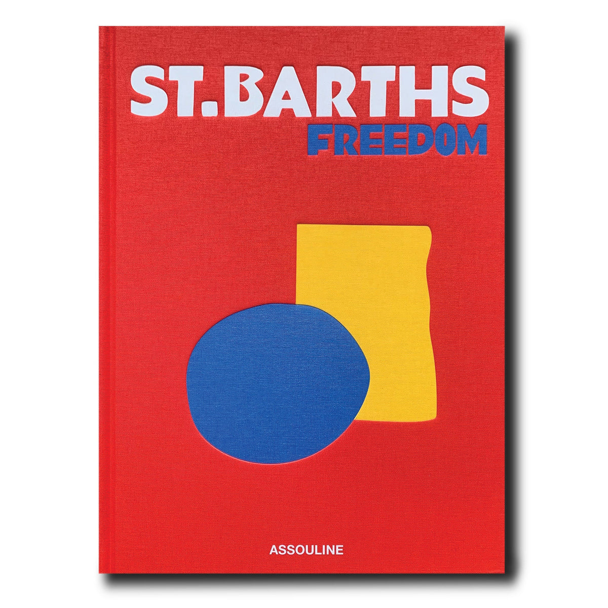 Linen hardcover book titled St. Barths Freedom with a minimalist cover design.