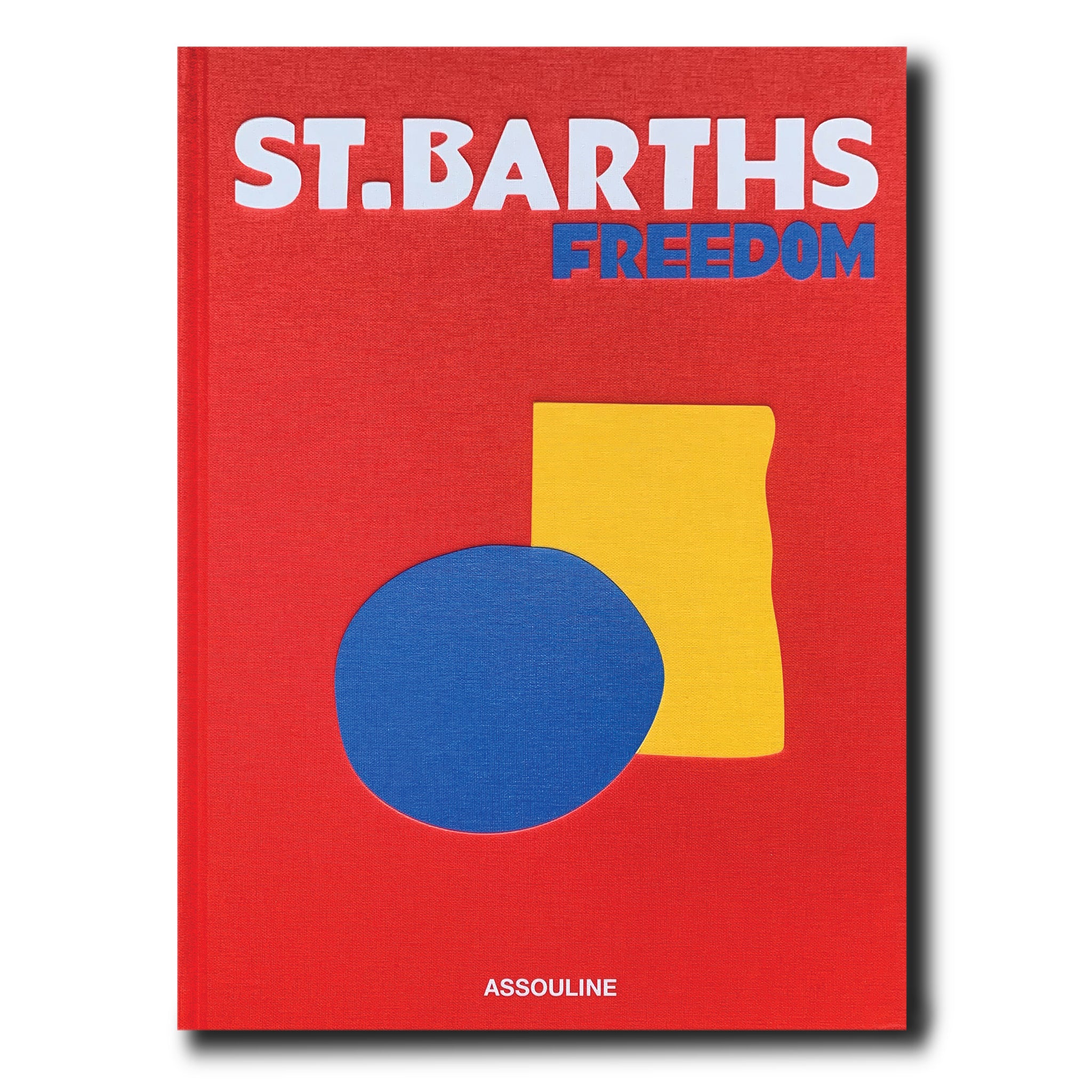Linen hardcover book titled St. Barths Freedom with a minimalist cover design.