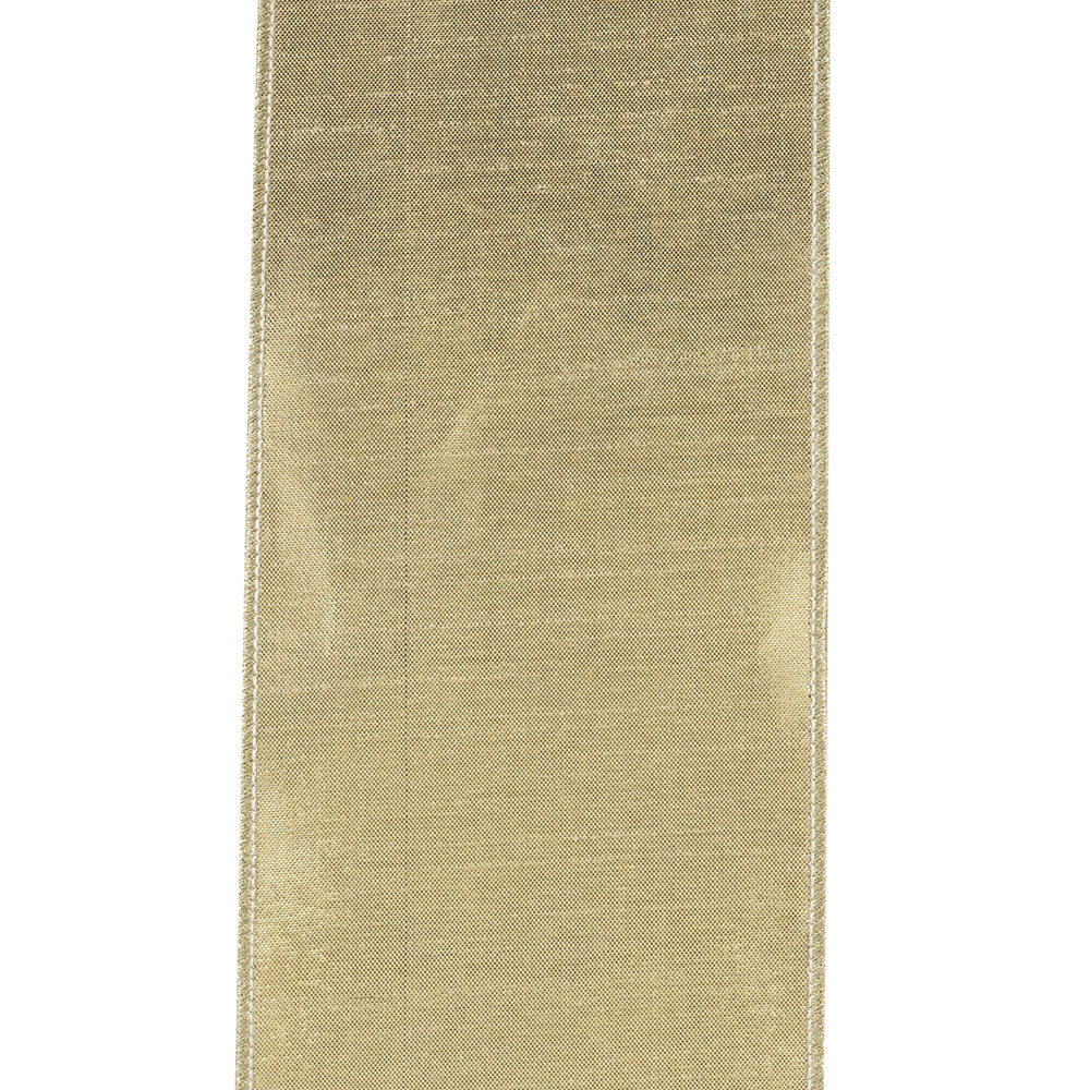 Diagonal Dupioni Deluxe Metallic Backed Wired Edge Ribbon
