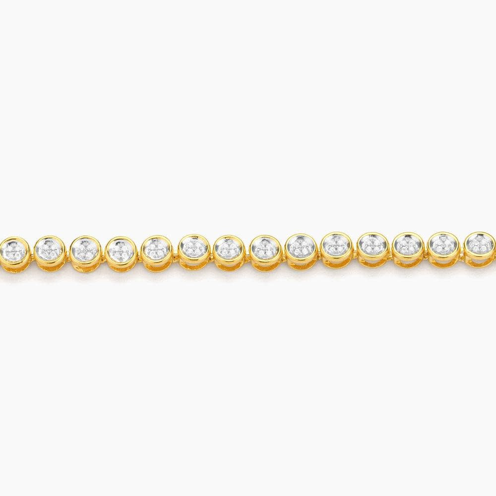 Diamond Essential Tennis Bracelet with lobster clasp closure