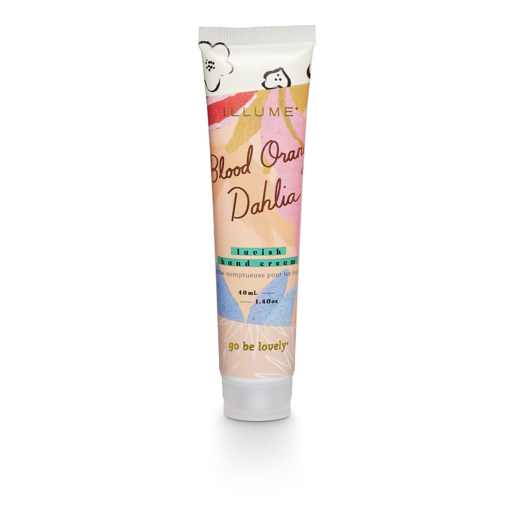 Demi hand cream in a white tube with black text against a neutral background.