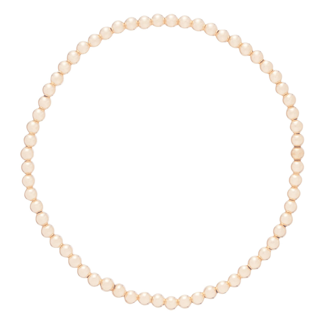 Classic Gold 3mm Bead Bracelet