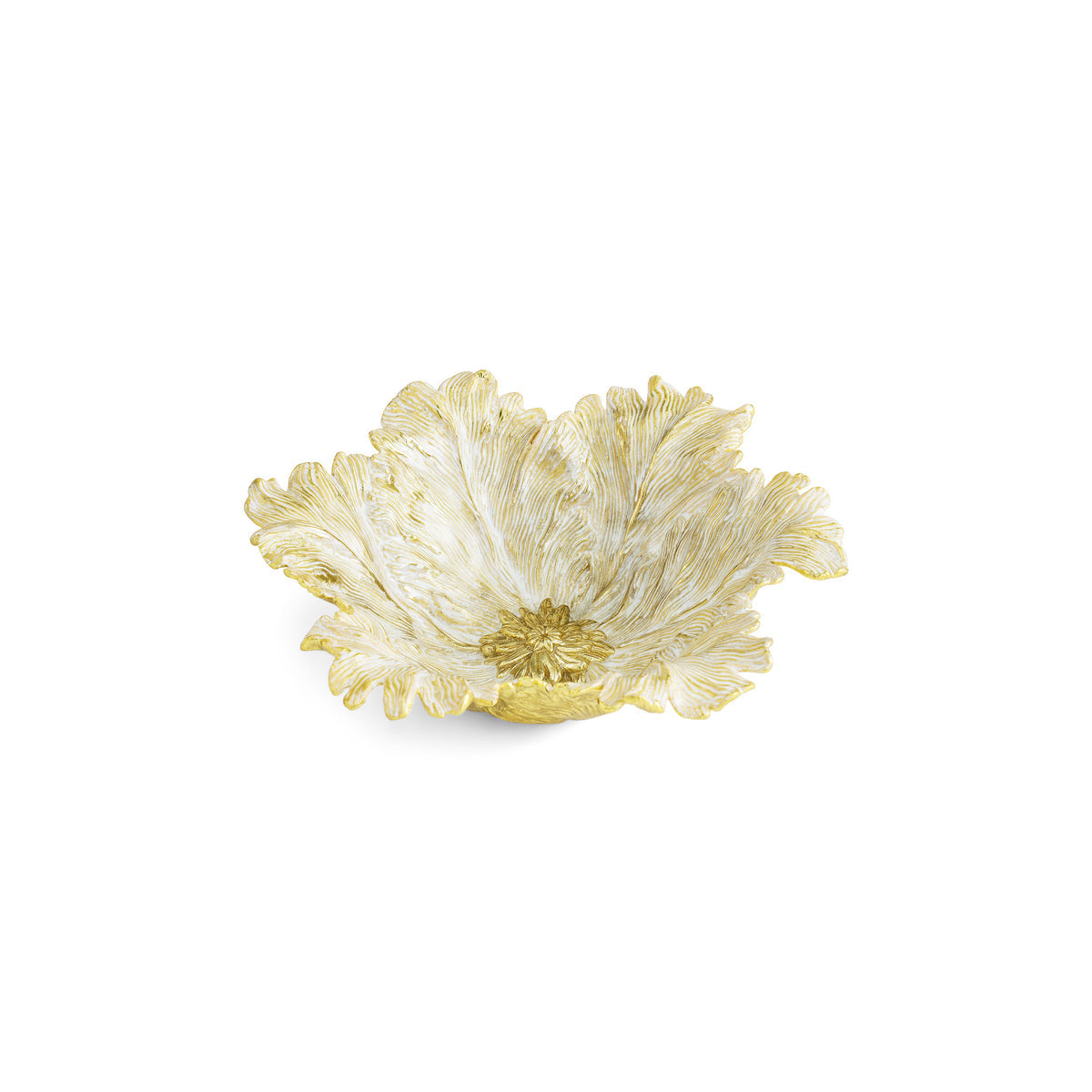 Small tulip-shaped centerpiece bowl in white ceramic with a smooth rounded rim.