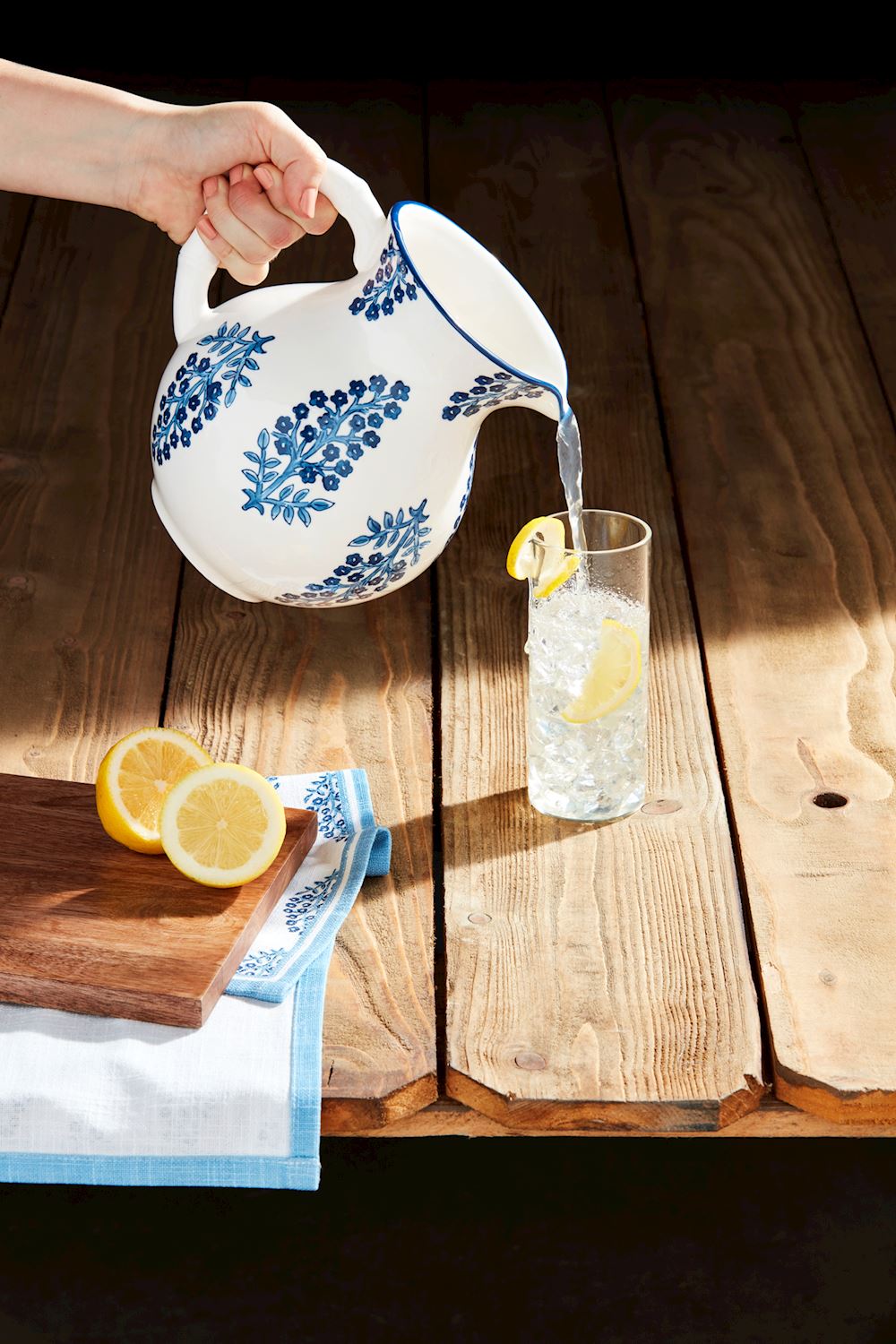 Block Print Pitcher