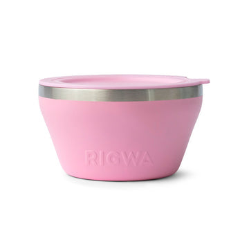 Stainless steel Fresh Bowl with spill-proof lid in sleek silver finish