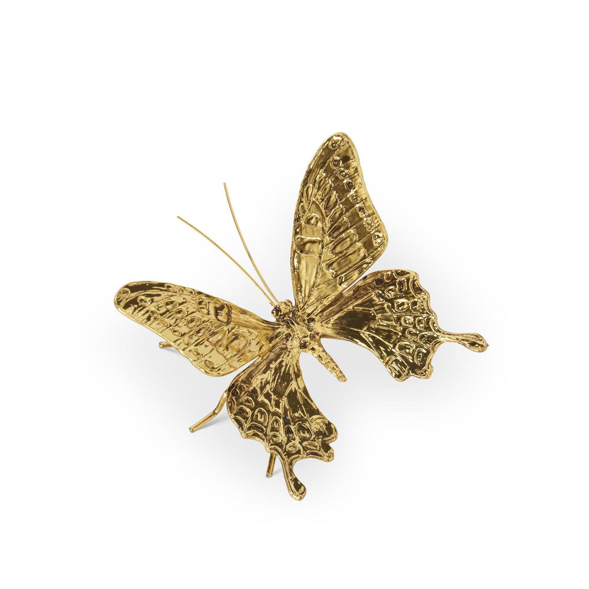 Gold alloy butterfly pendant necklace with delicate wing detailing