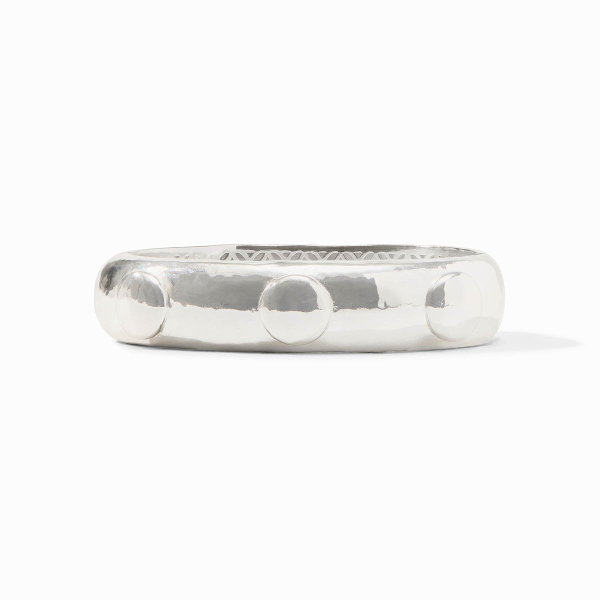 Silver Solara hinge bangle with spring closure
