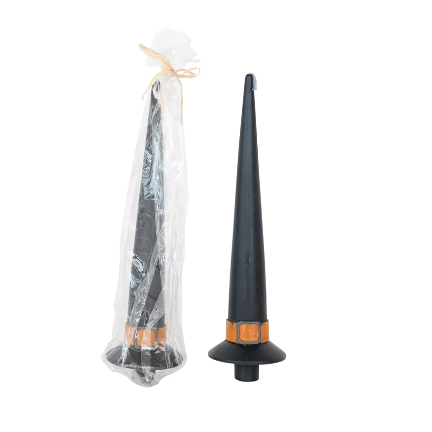 Unscented Witch Hat Shaped Taper Candle