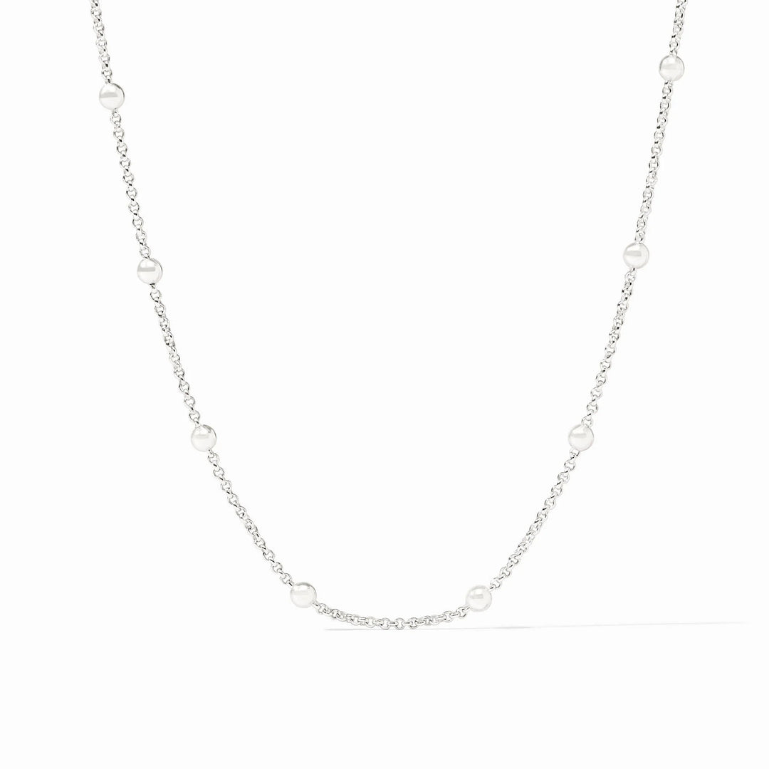 Solara Delicate Station Necklace Silver