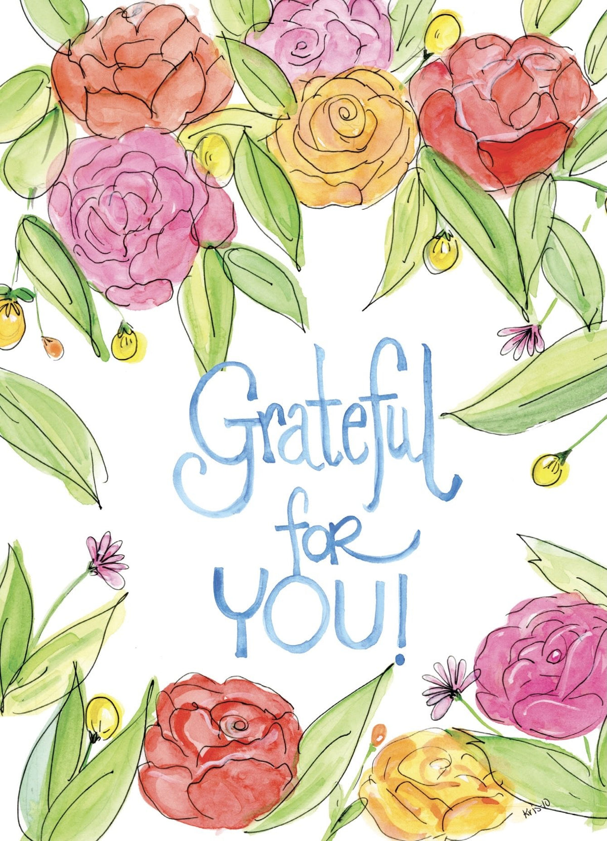 White friendship card with blue heart illustration and text reading Friendship & Encouragement