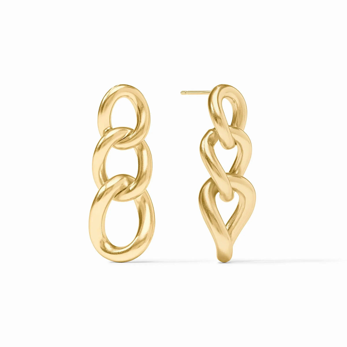 Gold plated Dolce Link earring with a sleek modern link silhouette