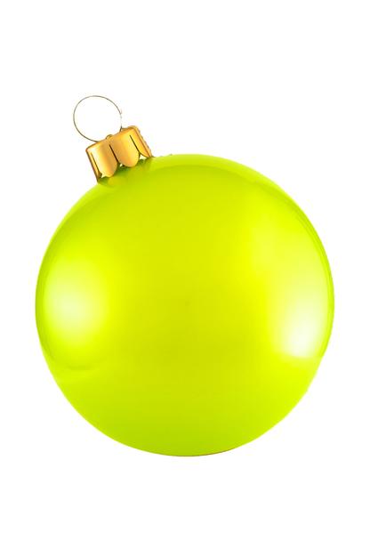 30-inch inflatable Holiball ornament in white with a festive topper attached.