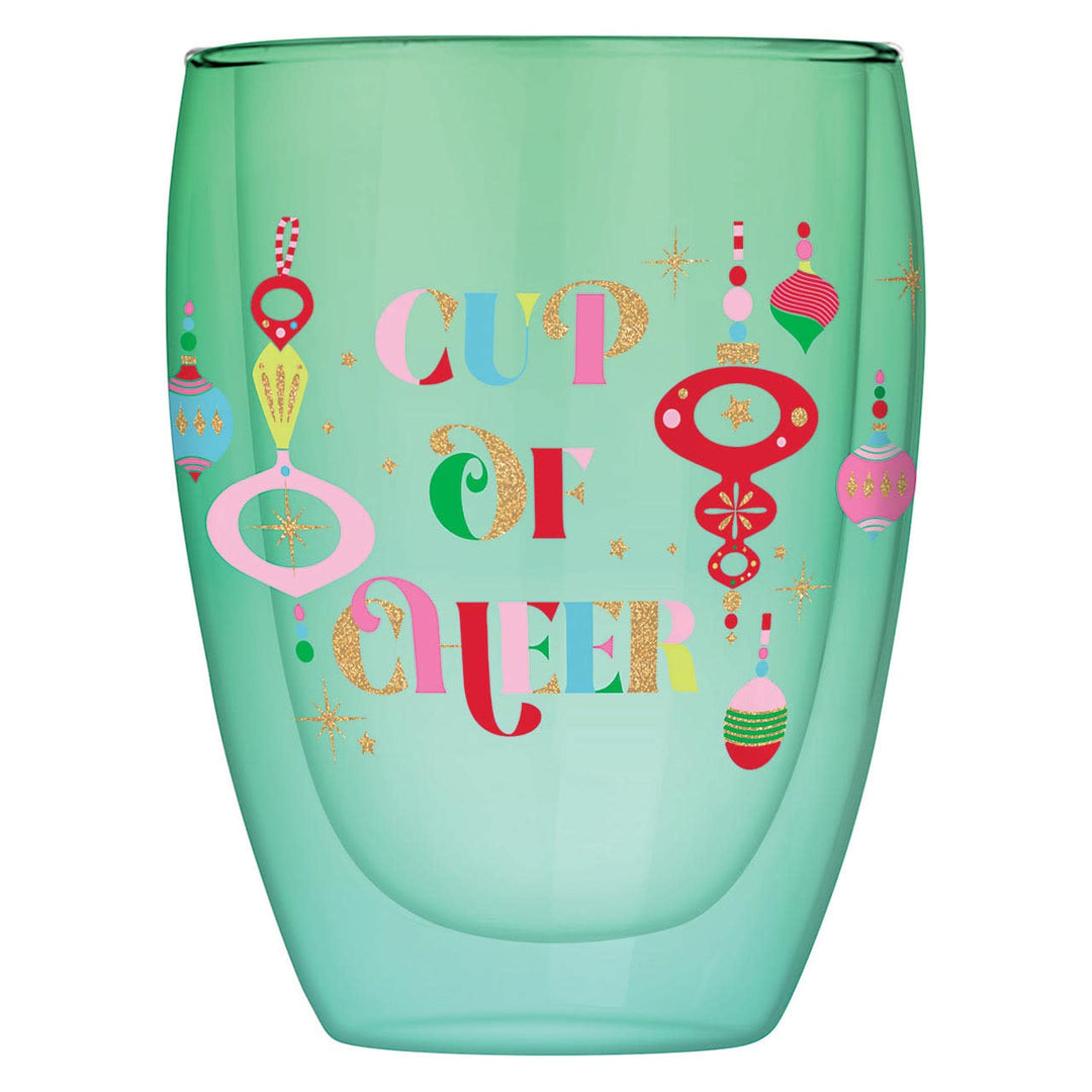 Double-Wall Stemless Glass- Cup of Cheer