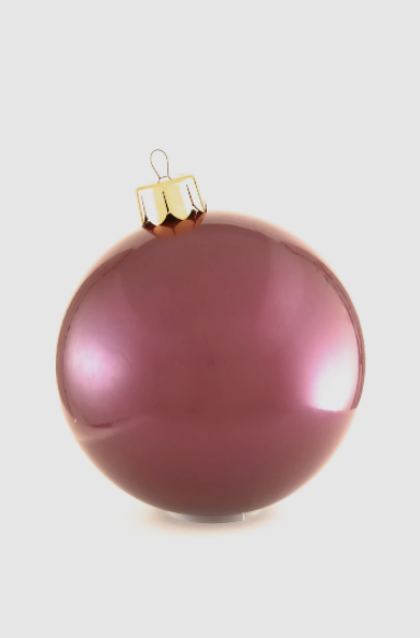 30-inch inflatable Holiball ornament in white with a topper and hanger plug.