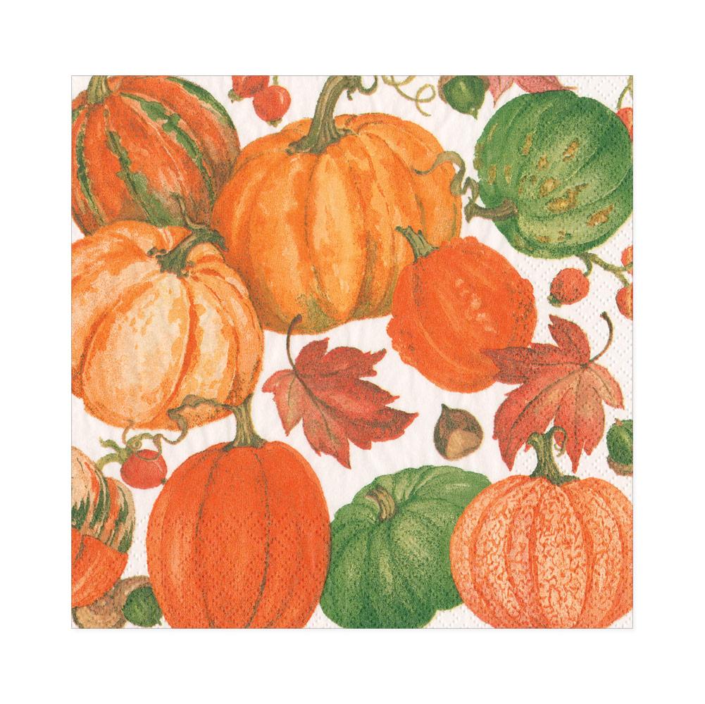 Pack of Caspari triple-ply luncheon napkins featuring museum artwork printed in Germany.
