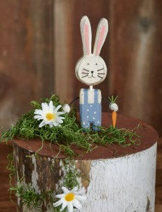 6-inch wooden Skippy Bunny Chunky Sitter toy in natural wood finish with chunky silhouette.