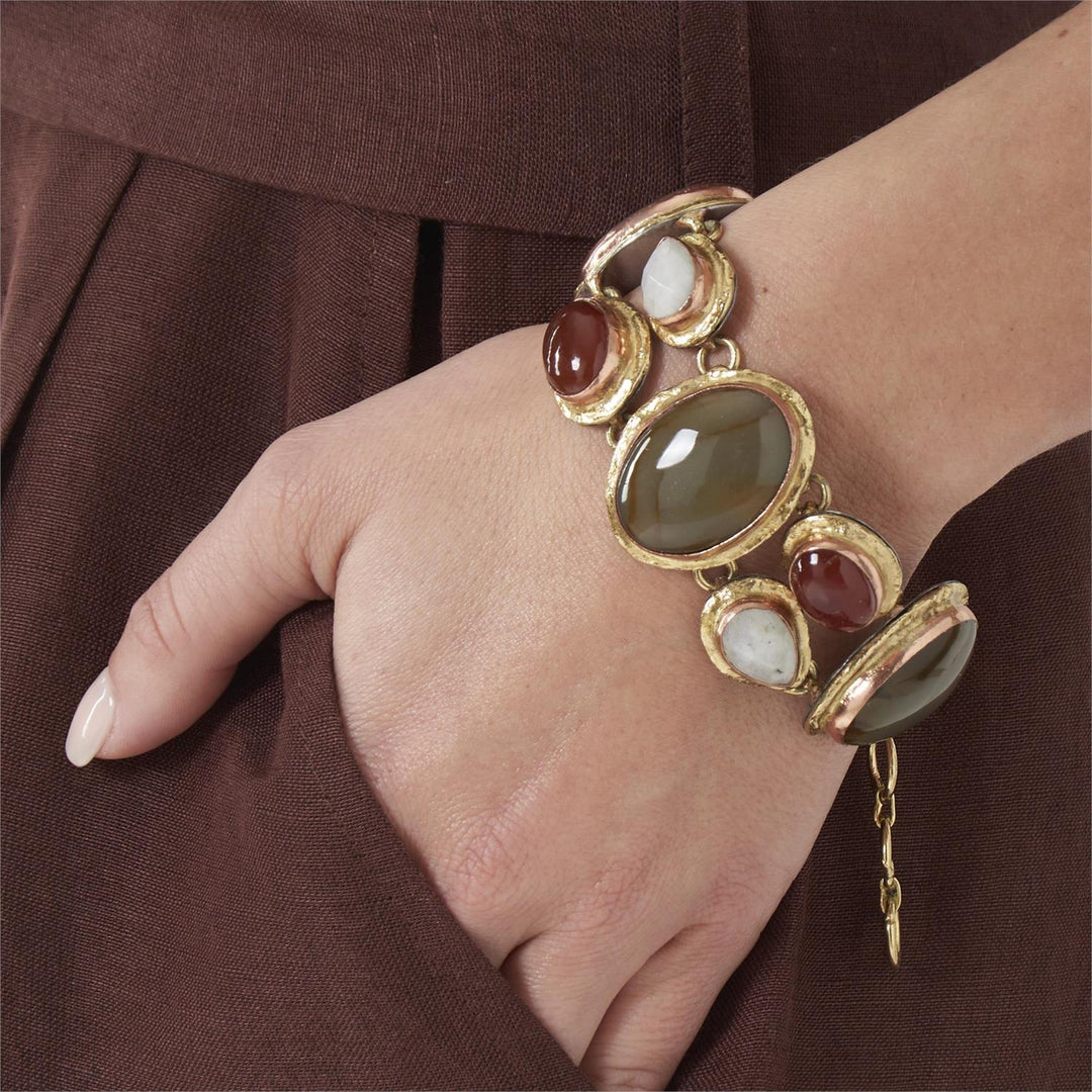 7 Stone Link Bracelet