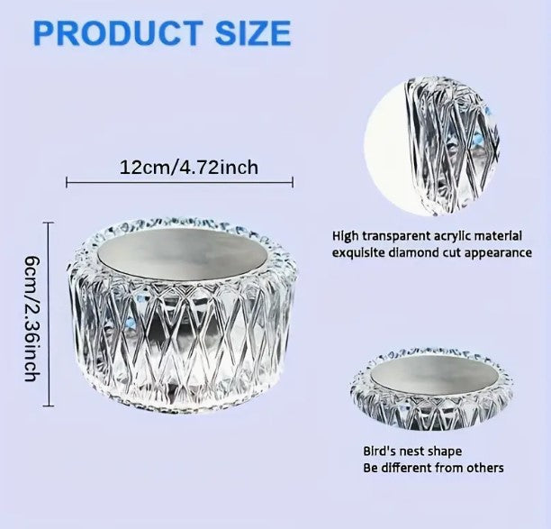 Rechargeable acrylic table light with remote control in clear finish